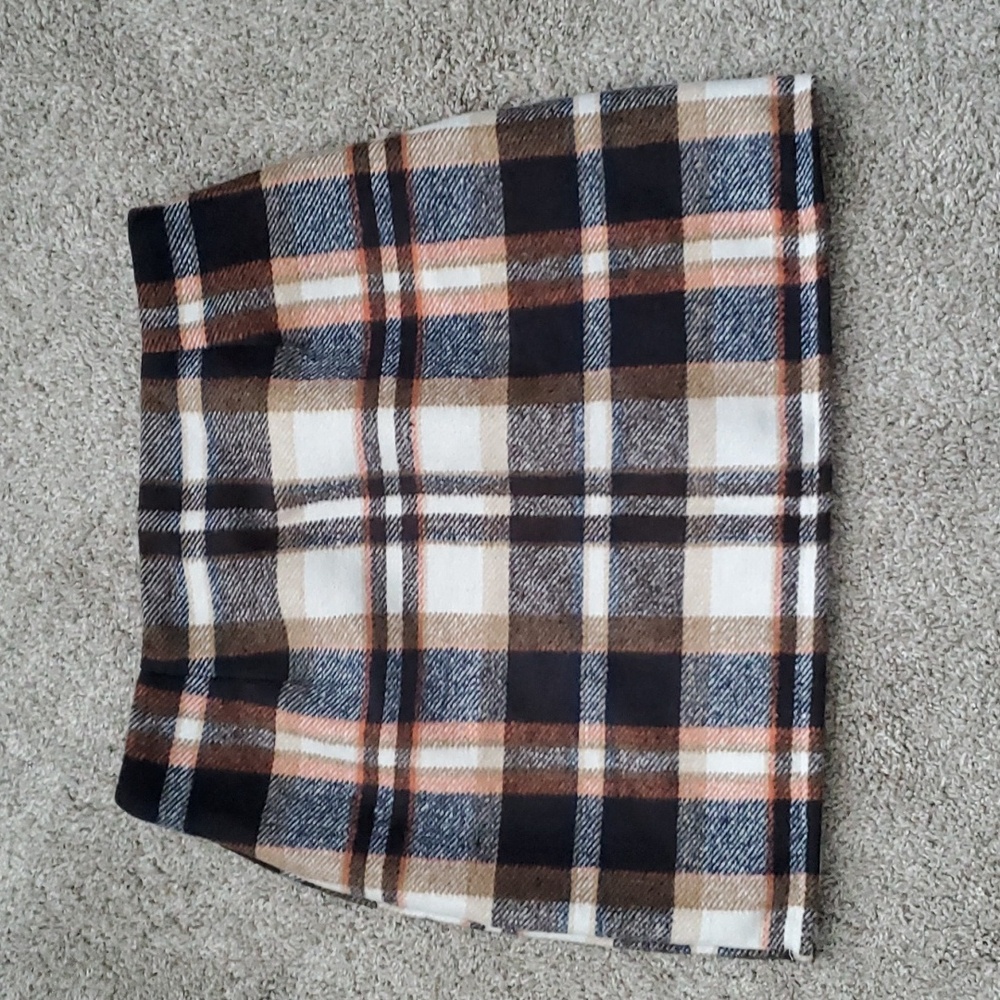 Women's Plaid Wool Mini